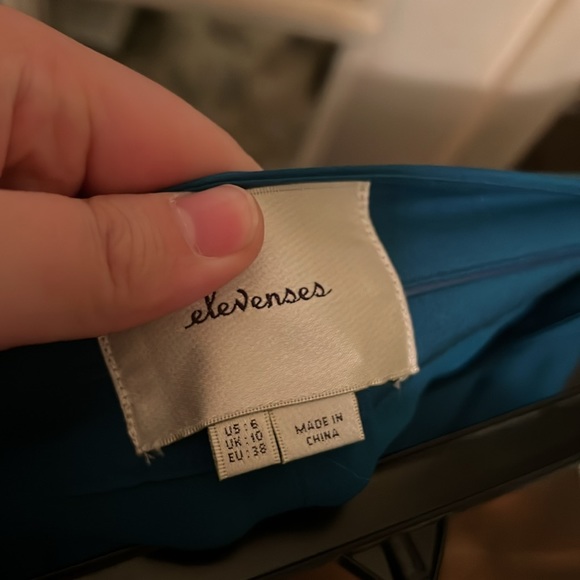 Anthropologie Elevenses Blue Wide Leg Trousers - Picture 4 of 6